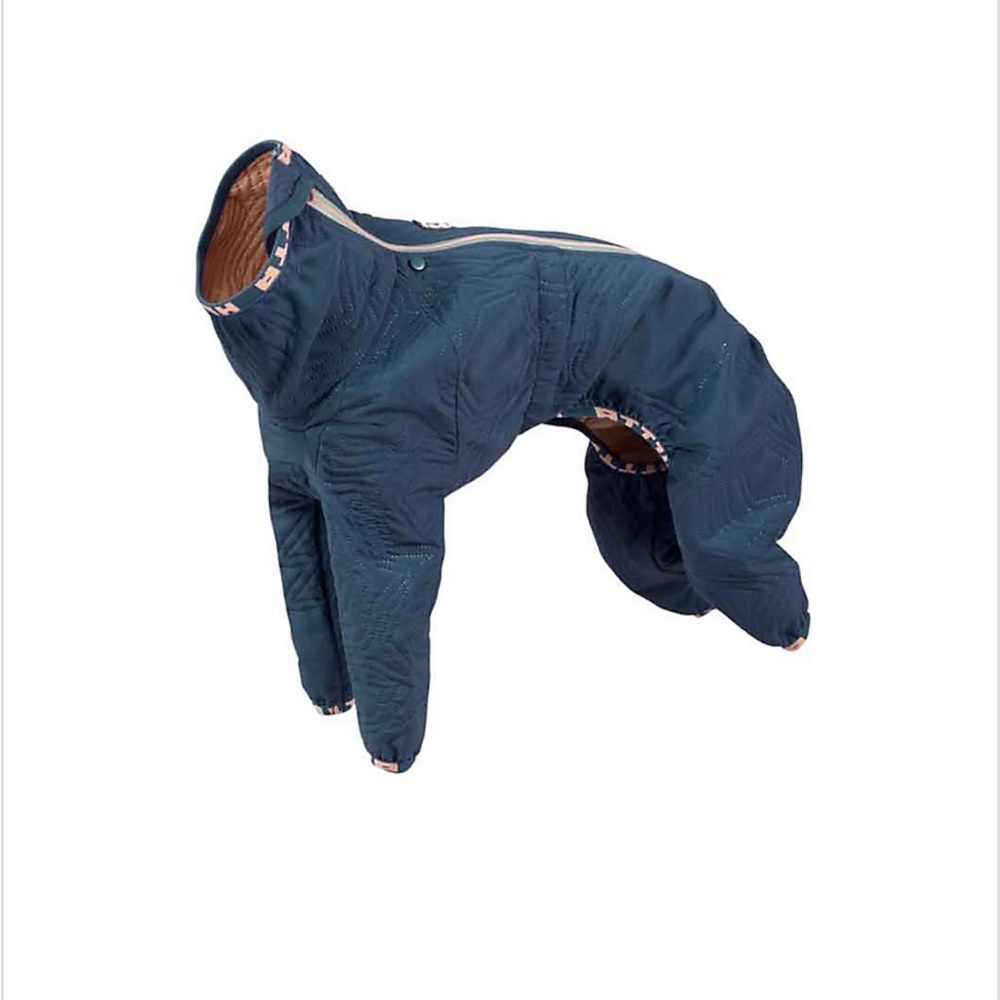 Hurtta quilted pet parka jacket size XL 40L/16L River Blue